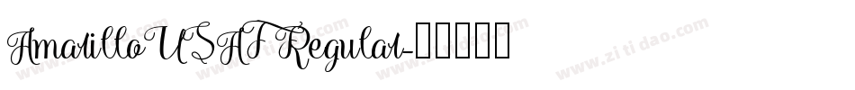 AmarilloUSAF Regular字体转换